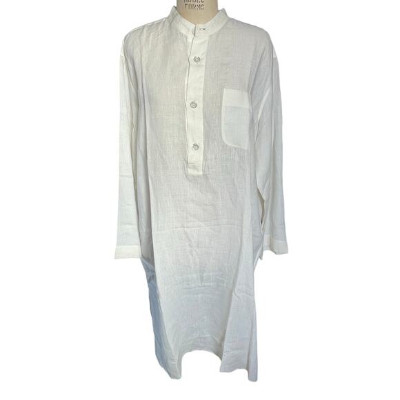 Camiceria San Marco Venezia 100% Linen Nightshirt in White Size XL X-Large - Picture 1 of 6